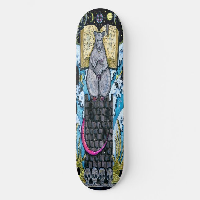 skateboard Vintage Rat and Tower (Front)