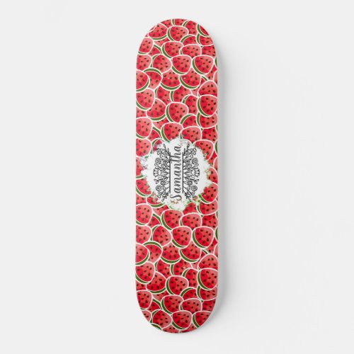 Skateboard Watermelon Watercolor pink