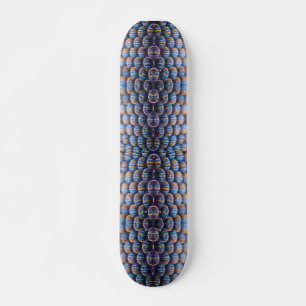 Skateboard with Abstract Honeycomb Image Deck