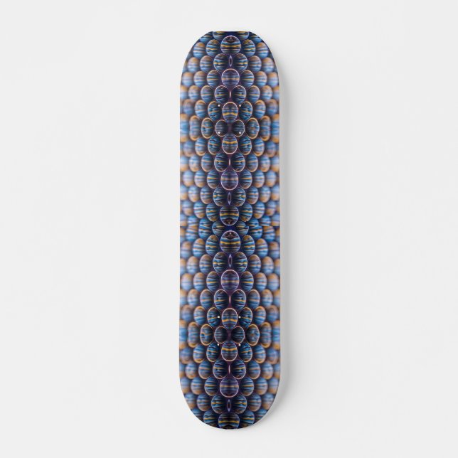 Skateboard with Abstract Honeycomb Image Deck (Front)