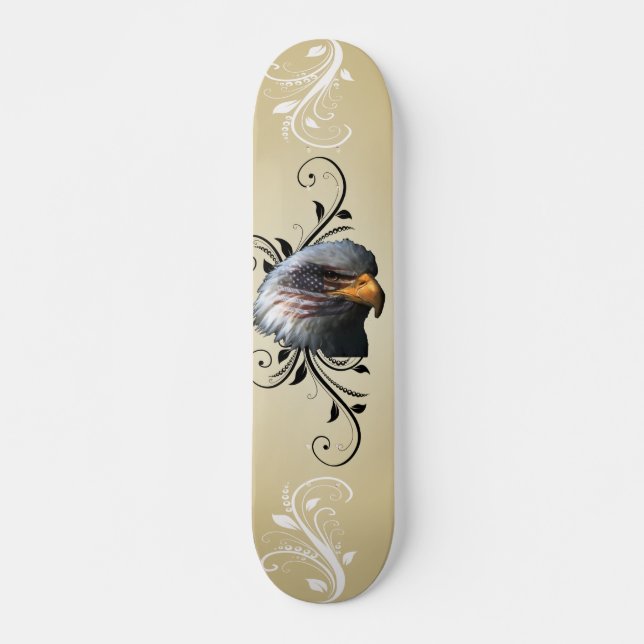 Skateboard with American Eagle Design Deck (Front)