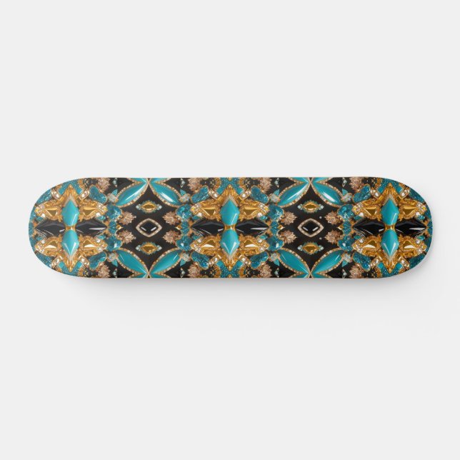 Skateboard with Bahamas Colors Design (Horz)