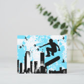 skateboard with birds : cityscape (Standing Front)
