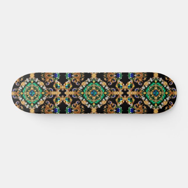 Skateboard with Brazilian Colors Design (Horz)