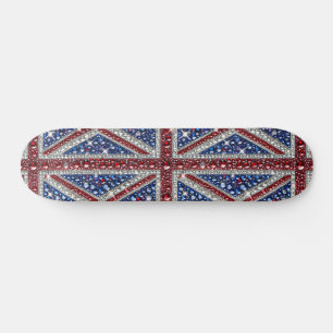 Skateboard with British Colors Design