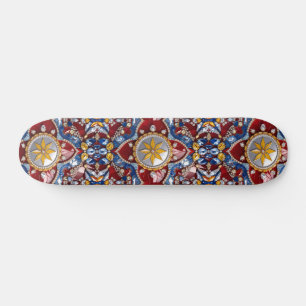 Skateboard with Colombian Colors Design