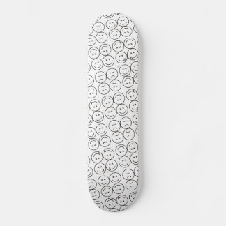 Skateboard with emoji.