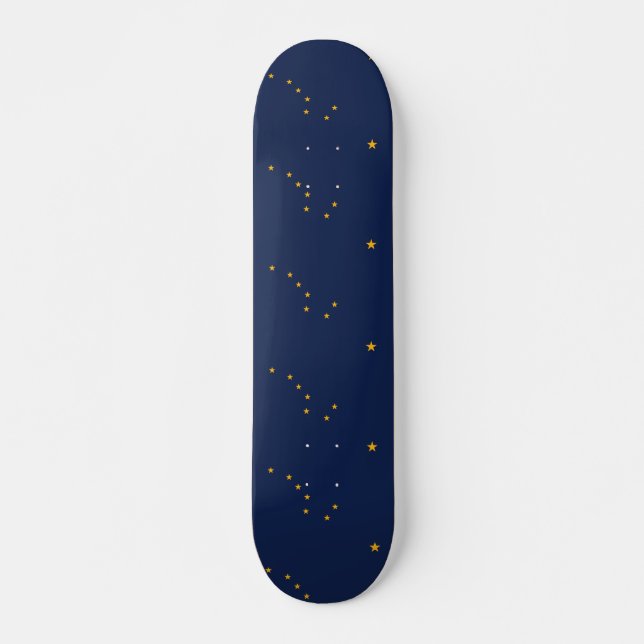 Skateboard with flag of Alaska Deck (Front)