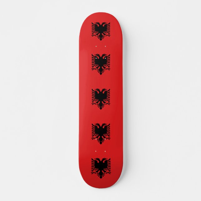 Skateboard with flag of Albania (Front)