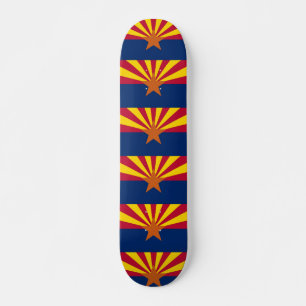 Skateboard with flag of Arizona Deck