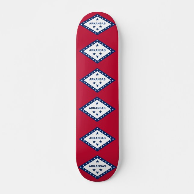 Skateboard with flag of Arkansas (Front)
