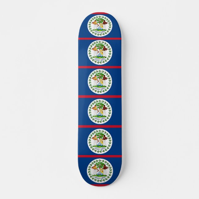 Skateboard with flag of Belize Deck (Front)
