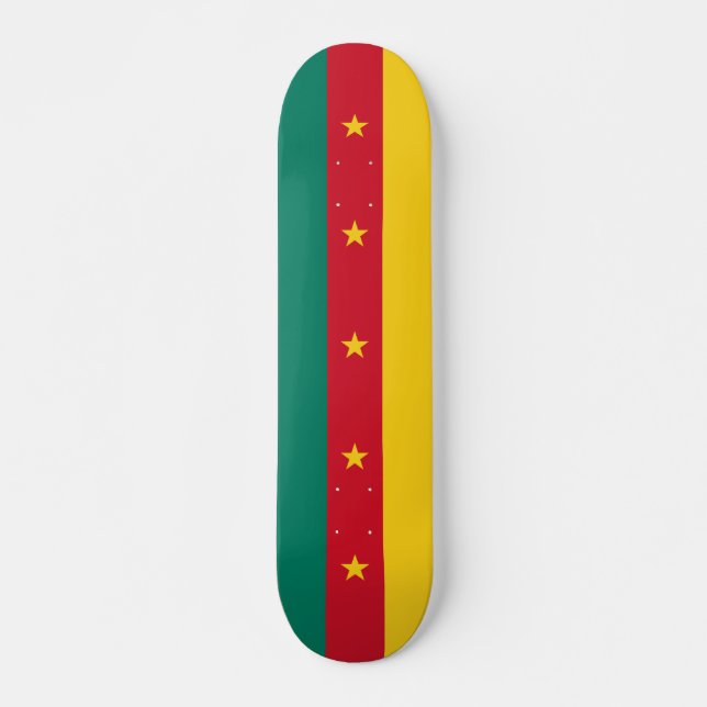 Skateboard with flag of Cameroon (Front)