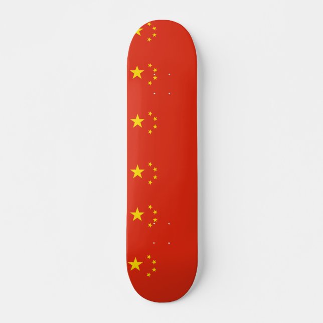 Skateboard with flag of China Deck (Front)