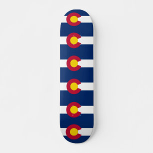 Skateboard with flag of Colorado Deck