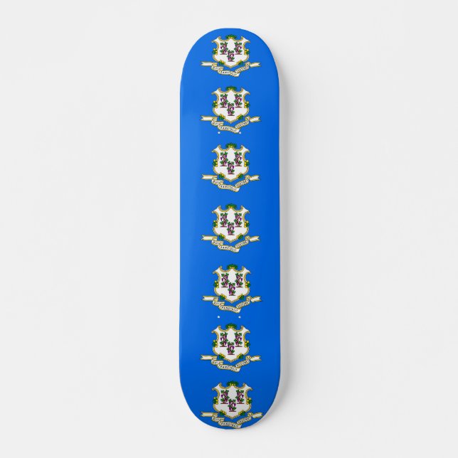 Skateboard with flag of Connecticut Deck (Front)