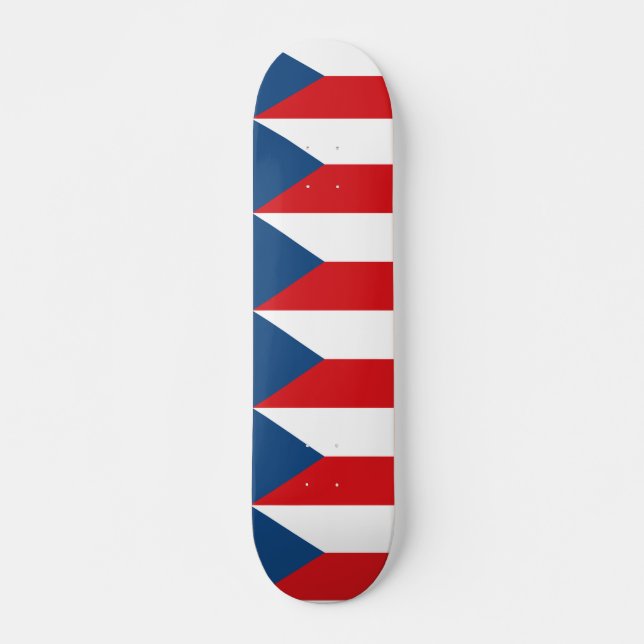 Skateboard with flag of Czechia (Front)