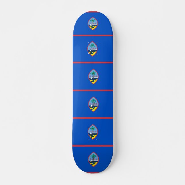 Skateboard with flag of Guam Deck (Front)