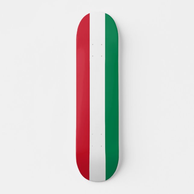 Skateboard with flag of Hungary Deck (Front)