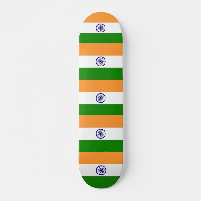 Skateboard with flag of India (Front)