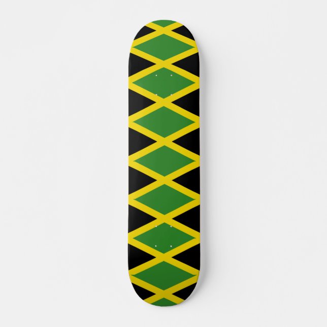 Skateboard with flag of Jamaica Deck (Front)