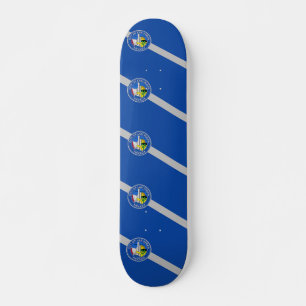 Skateboard with flag of Las Vegas, Nevada, USA