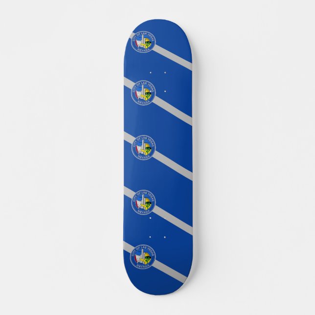 Skateboard with flag of Las Vegas, Nevada, USA (Front)