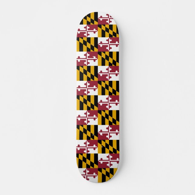 Skateboard with flag of Maryland (Front)