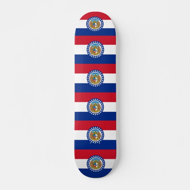 Skateboard with flag of Missouri Deck (Front)