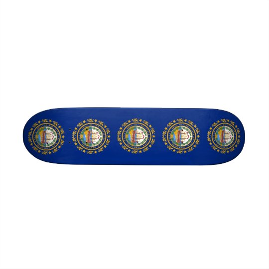 Skateboard with flag of New Hampshire