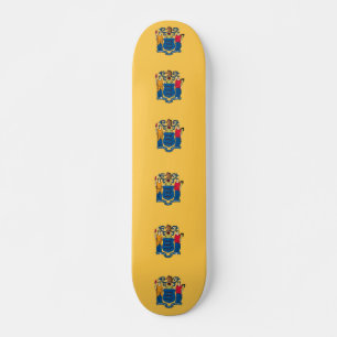 Skateboard with flag of New Jersey