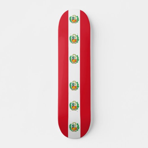 Skateboard with flag of Peru