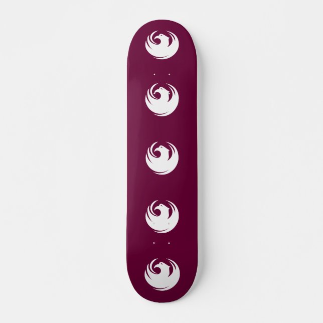 Skateboard with flag of Phoenix City, Arizona (Front)