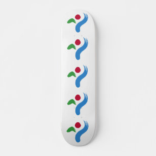 Skateboard with flag of Seoul, South Korea