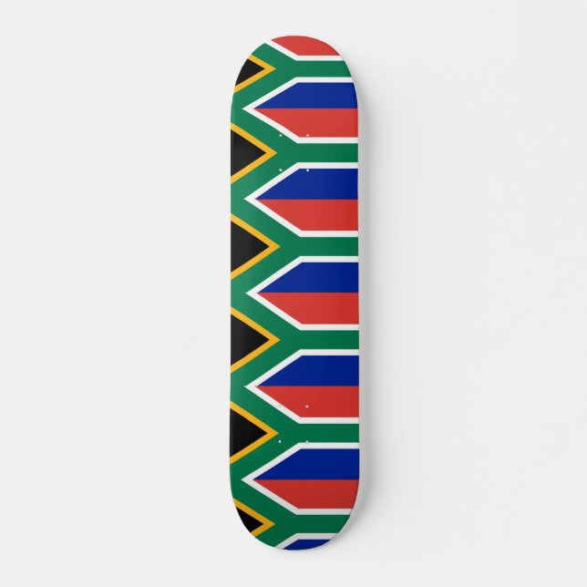 Skateboard with flag of South Africa Deck (Front)