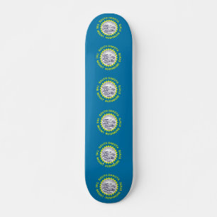 Skateboard with flag of South Dakota