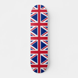 Skateboard with flag of United Kingdom Deck