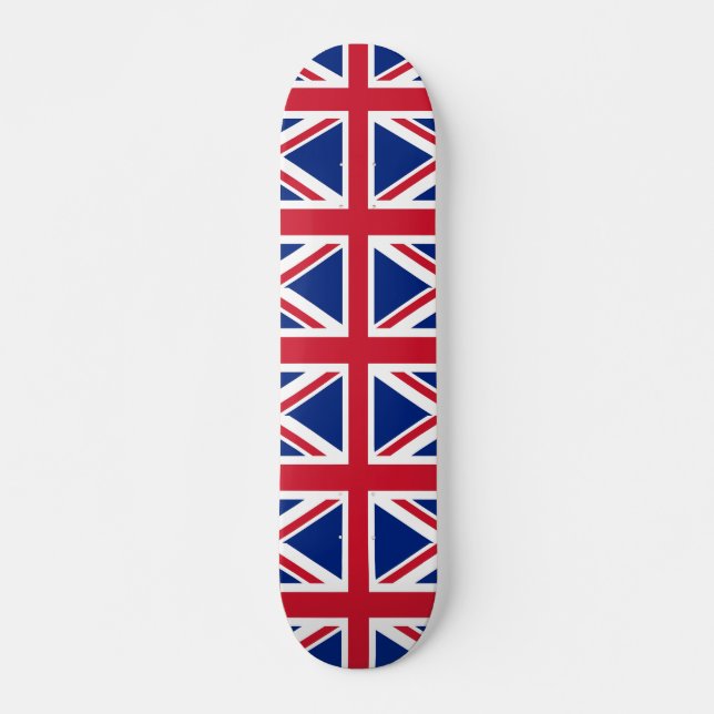 Skateboard with flag of United Kingdom Deck (Front)
