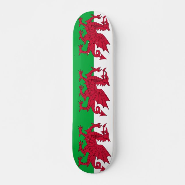 Skateboard with flag of Wales Deck (Front)