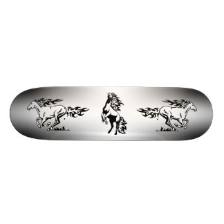Skateboard with Horses Deck