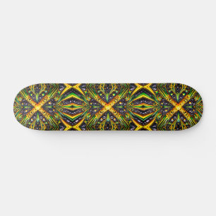 Skateboard with Jamaican Colors Design