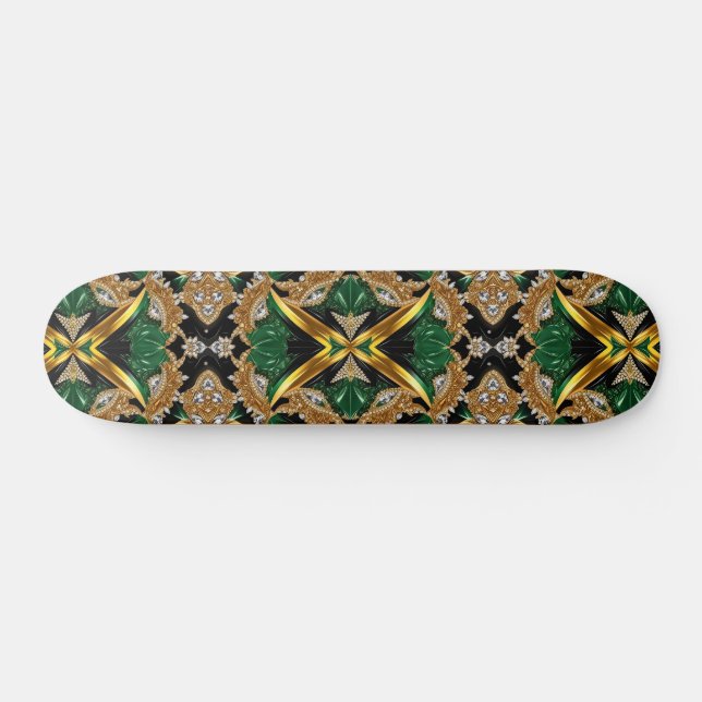 Skateboard with Jamaican Colors Design (Horz)