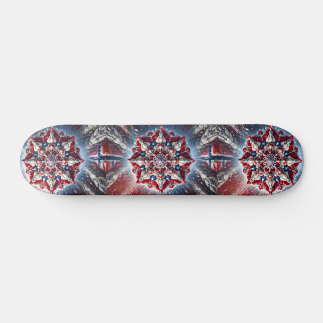 Skateboard with Norwegian Colors Design (Horz)
