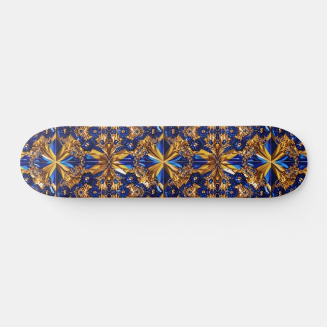 Skateboard with Sweden Colors Design (Horz)
