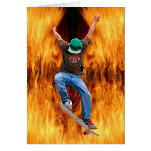 Skateboarder Action Sports Art (Front)