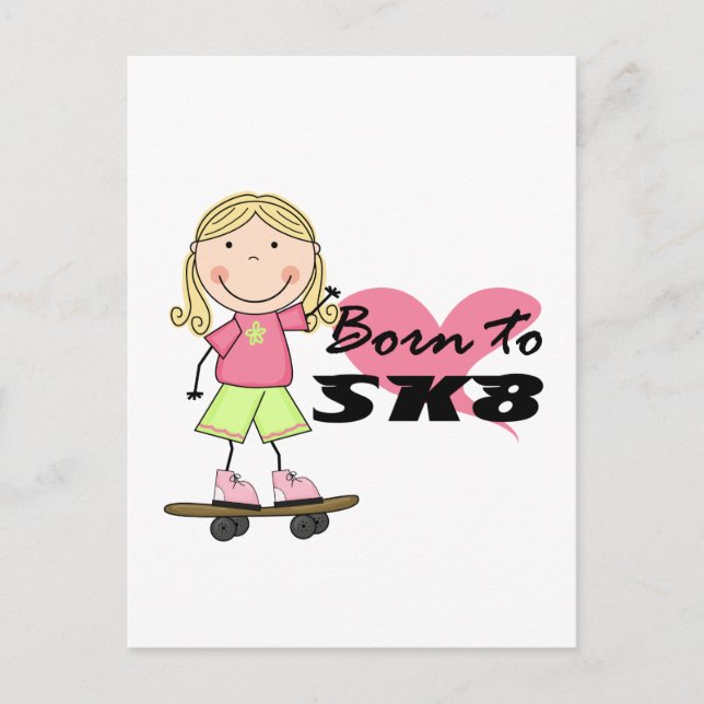 SKATEBOARDER - Blond Girl Tshirts and Gifts Postcard (Front)