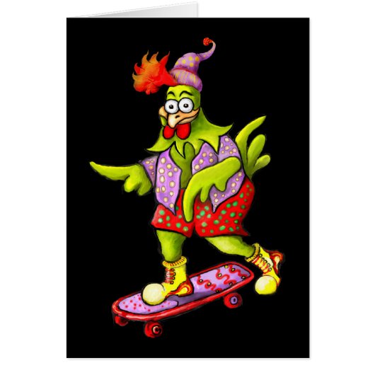 **skateboarder chicken** cards (Front)