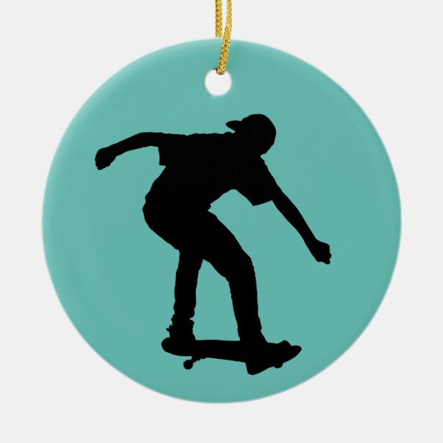 SKATEBOARDER CHRISTMAS ORNAMENT (Front)