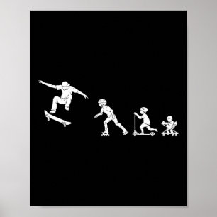 Skateboarder Evolution Gift Poster