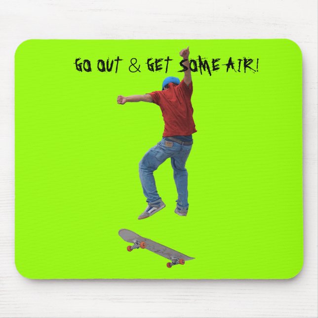 Skateboarder Get Some Air Action Street Kulcha Art Mouse Pad (Front)